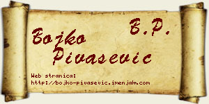 Bojko Pivašević vizit kartica